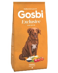Сухой корм для собак Exclusive Chicken Medium с курицей для средних пород 3 кг Gosbi