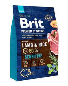 Сухой корм для собак Premium By Nature Sensitive Lamb 3 кг Brit*