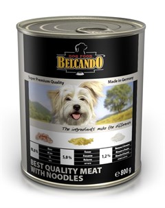 Влажный корм для собак Best Quality Meat with Noodles 0 8 кг Belcando