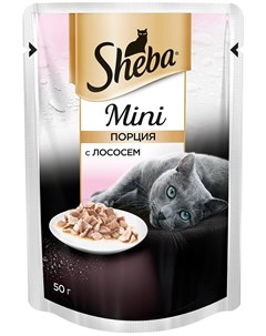 Влажный корм для кошек Mini с лососем 0 05 кг Sheba