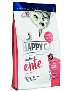 Сухой корм для кошек Sensitive Grainfree Ente 1 4 кг Happy cat