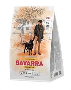 Сухой корм для собак Adult Turkey 1 кг Savarra