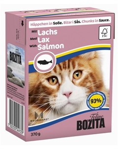 Влажный корм для кошек Feline Salmon кусочки в соусе 0 37 кг Bozita