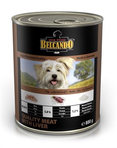 Влажный корм для собак Quality Meat with Liver 0 8 кг Belcando