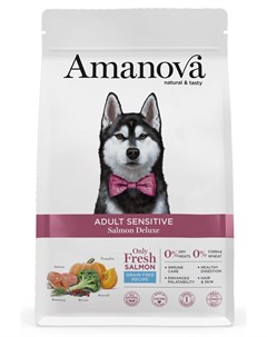 Сухой корм для собак GF Adult Sensitive с лососем делюкс с чувствительной кожей и пищеварением 2 кг Amanova