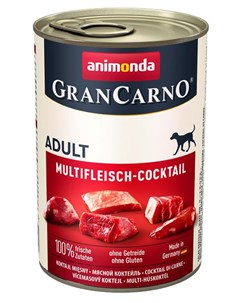 Влажный корм для собак Gran Carno Adult Original из разных сортов мяса 0 4 кг Animonda