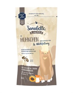 Лакомство для кошек Snack с курицей и молоком 0 055 кг Sanabelle
