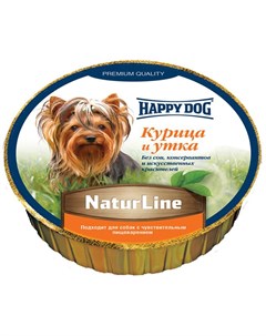 Влажный корм для собак Natur Line Паштет Курица Утка 0 085 кг Happy dog