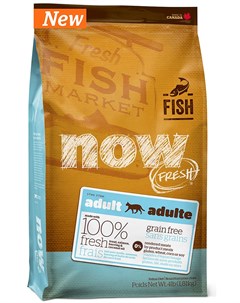 Сухой корм для кошек FRESH Grain Free Fish Recipe for Adult Cats 3 63 кг Now