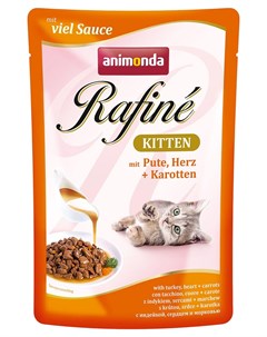 Влажный корм для котят Rafine Soupe Kitten пауч коктейль из индейки сердца и моркови для котят 0 1 к Animonda