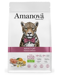 Сухой корм для кошек Adult с лососем делюкс 1 5 кг Amanova