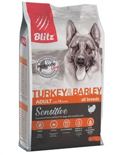 Сухой корм для собак Adult Turkey Barley 2 кг Blitz