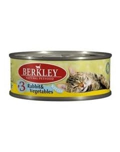 Влажный корм для котят 3 Rabbit Vegetables Kitten 0 1 кг Berkley