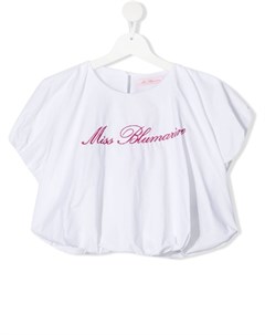 Блузка с вышитым логотипом Miss blumarine