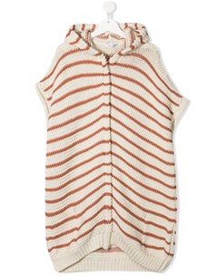 Полосатый кардиган на молнии Brunello cucinelli kids