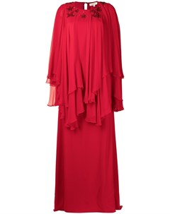 Платье кафтан с декором из бисера Semsem