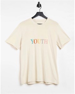 Белая футболка с логотипом Native youth