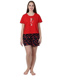 Жен пижама Перчик Красный р 52 Оптима трикотаж
