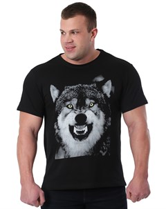 Муж футболка Волк Черный р 48 Оптима трикотаж