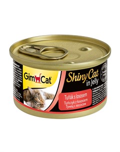 Влажный корм для кошек GimCat ShinyCat с тунцом и лососем 0 07 кг Gimborn