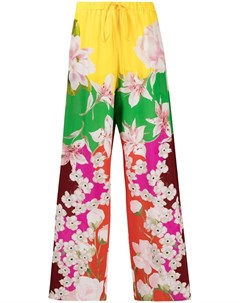 Широкие брюки с цветочным принтом Valentino