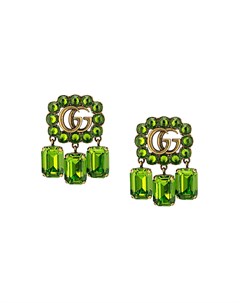Серьги с логотипом Double G и кристаллами Gucci