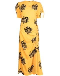 Платье с короткими рукавами и цветочным принтом No21