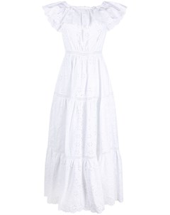 Расклешенное платье с английской вышивкой Parosh