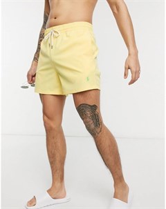 Узкие шорты для плавания желтого цвета с логотипом игроком Polo ralph lauren