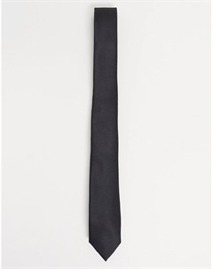 Черный узкий галстук Asos design
