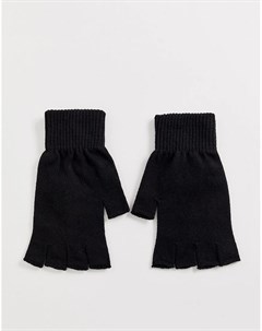 Черные перчатки без пальцев Asos design
