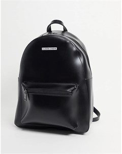Черный гладкий рюкзак с логотипом Claudia canova