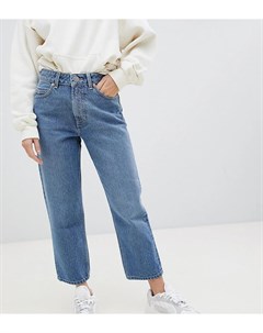 Синие джинсы прямого кроя из переработанных материалов в винтажном стиле ASOS DESIGN Petite Florence Asos petite