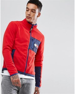 Красная флисовая куртка в стиле 90 х Capsule Tommy jeans