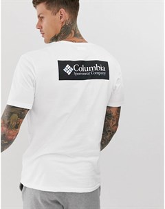 Белая футболка с принтом на спине North Cascades Columbia