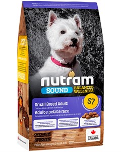 Sound Balanced Wellness S7 Dog Adult Small Breed для взрослых собак маленьких пород с курицей и кори Nutram