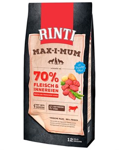 Max i mum беззерновой для взрослых собак с говядиной 12 кг Rinti