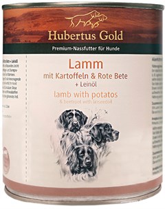 Для взрослых собак с бараниной картофелем и свеклой 800 гр Hubertus gold