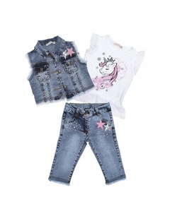 Комплект для девочки жилет футболка джинсы 3367 Baby rose