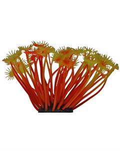 Декор для аквариума Коралл силиконовый желто красный 5 х 5 х 10 см 1 шт Vitality