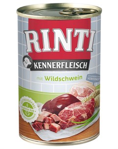 Kennerfleisch для взрослых собак с диким кабаном 400 гр Rinti