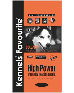 Dog Adult High Power для активных взрослых собак средних и крупных пород с говядиной 20 кг Kennels` favourite
