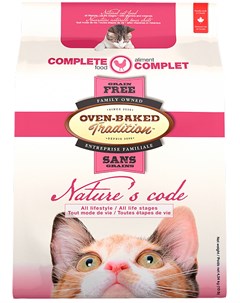Tradition Nature s Code Cat Adult Grain Free Chicken беззерновой для взрослых кошек с курицей 2 27 к Oven-baked