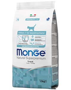 Speciality Monoprotein Kitten Trout монобелковый для котят с форелью 1 5 1 5 кг Monge