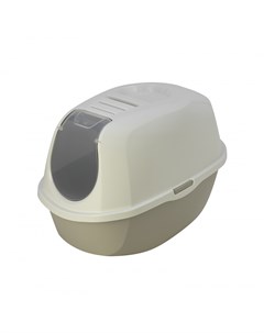 Туалет домик SmartCat с угольным фильтром 54х40х41см теплый серый 1 2 кг Moderna