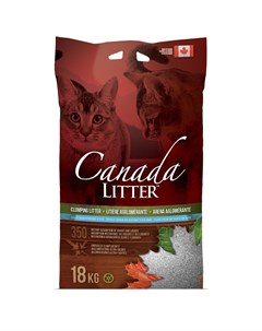Канадский комкующийся наполнитель Запах на замке с ароматом детской присыпки 18 кг Canada litter