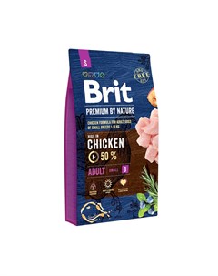 Корм корм для взрослых собак мелких пород с курицей 8 кг Brit*