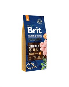 Корм корм для взрослых собак средних пород 15 кг Brit*