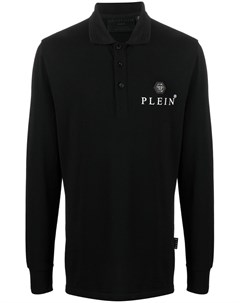 Рубашка поло с длинными рукавами и нашивкой логотипом Philipp plein
