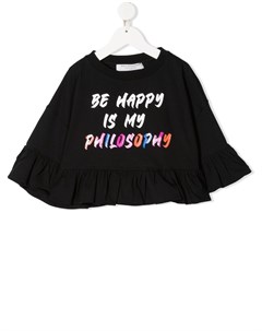 Топ с принтом Be Happy Is My Philosophy Philosophy di lorenzo serafini kids